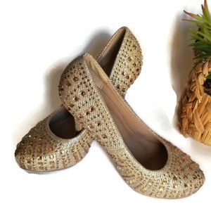 DELICASY $GOLD$ JEWELED HEELS